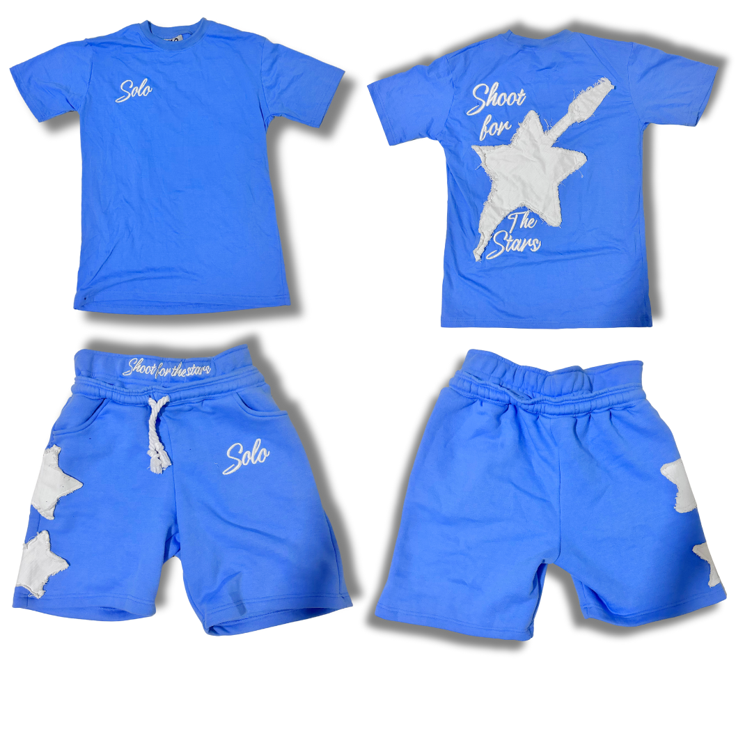Solo SFTS Twin Set (T-Shirt + Shorts) - Blue