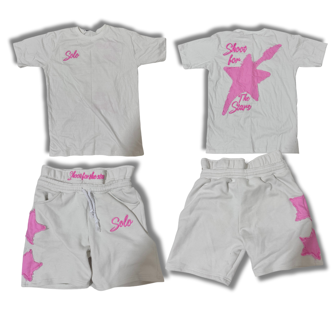 Solo SFTS Twin Set (T-Shirt + Shorts) - White
