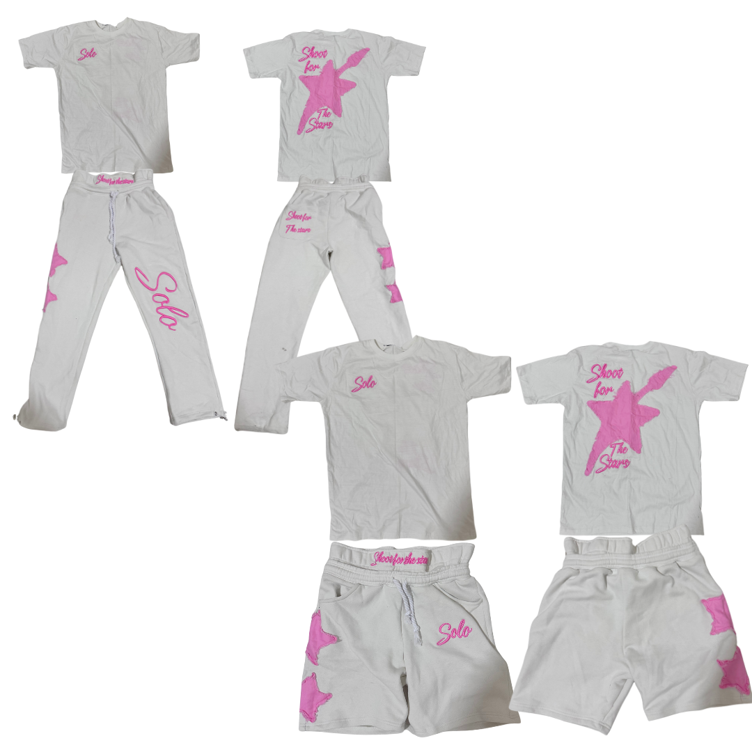 Solo SFTS Complete Set (T-Shirt + Shorts + Pants) - White