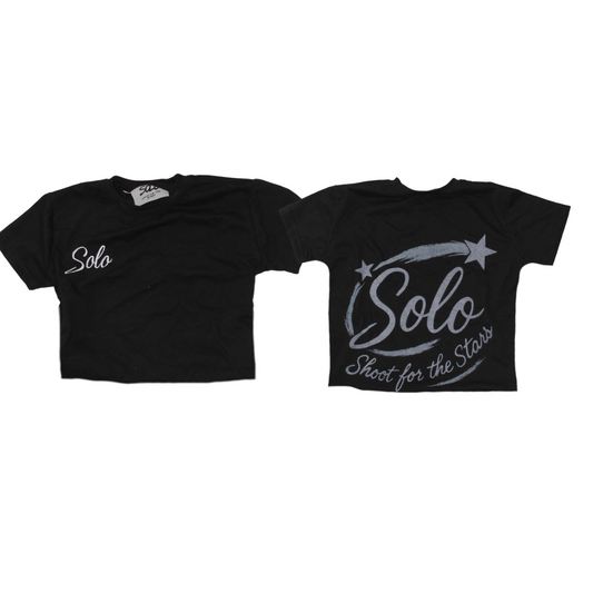 Solo SFTS Cropped Tshirt - Black