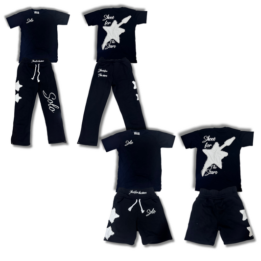 Solo SFTS Complete Set (T-Shirt + Shorts + Pants) - Black