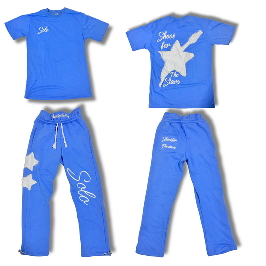 Solo SFTS Track Set (T-Shirt + Pants) - Blue